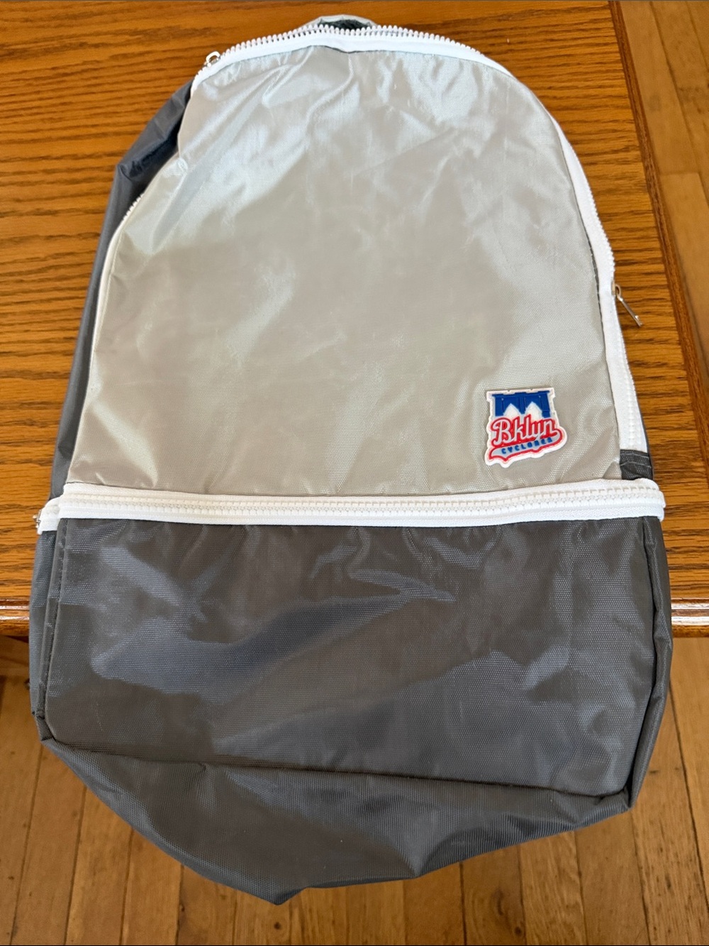 Two-Tone Gray Backpack - Brooklyn Cyclones Logo